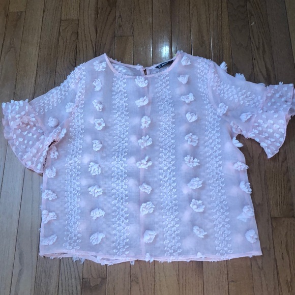 Shein official sheer  pompom blouse - Picture 4 of 14